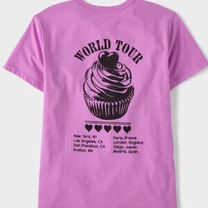 Old Navy Girls Cupcake World Tour  Relaxed Fit Size 5/6 Purple NWT